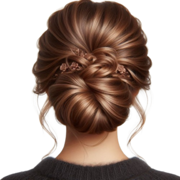 Transparent Bun hair style